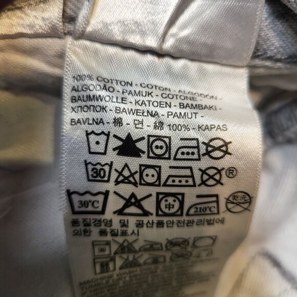 Levis 501 Mens 32x29 Gray Denim Jeans Straight Leg Button Fly Distressed - Picture 4 of 10